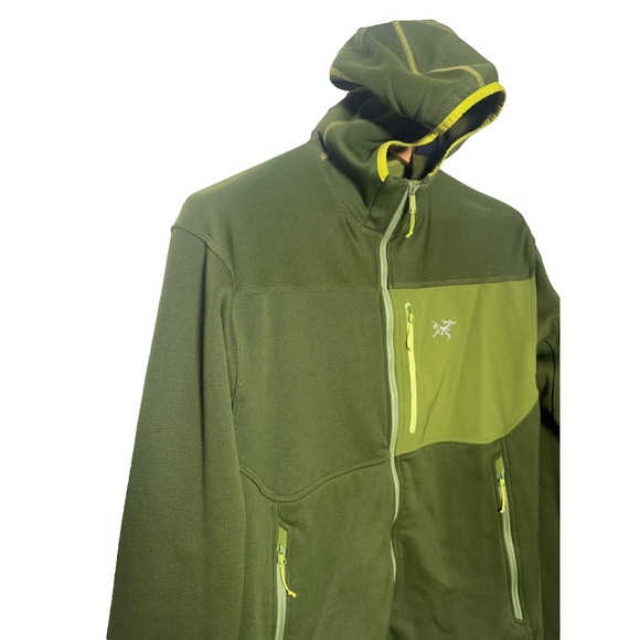 Arcteryx Arc'teryx Men's Army Green Zip Up Hooded Jacket Ski RunSize L Pristine! - Picture 2 of 5